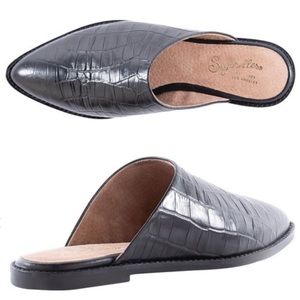 NEW Seychelles Impersonate Black Leather Mule 6.5